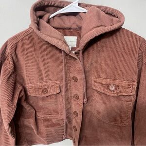 American Eagle Outfitters Corduroy Jacket in Mauve